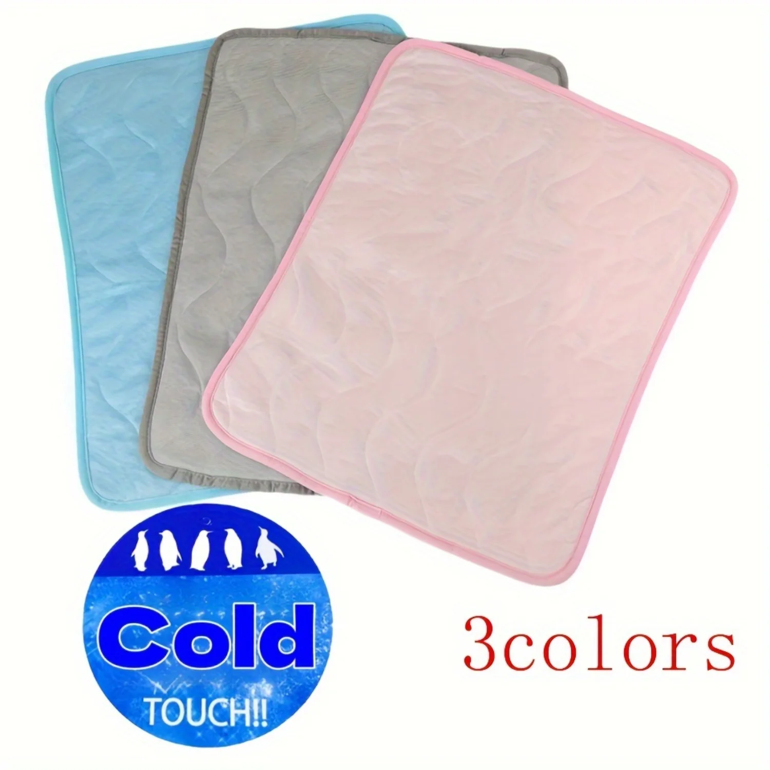 ลาย Cooling Pet Bed Mat สําหรับสุนัข,Breathable Ice Silk Pad พร้อม Polycotton เติม, ปลอดสารพิษ Cooling Dog Mat, รูปแบบคลื่น Desi