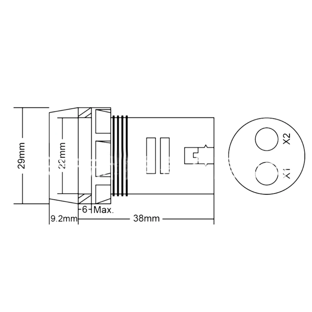 AC 50-500V 0-100A 22mm Square LED Digital Voltmeter Ammeter