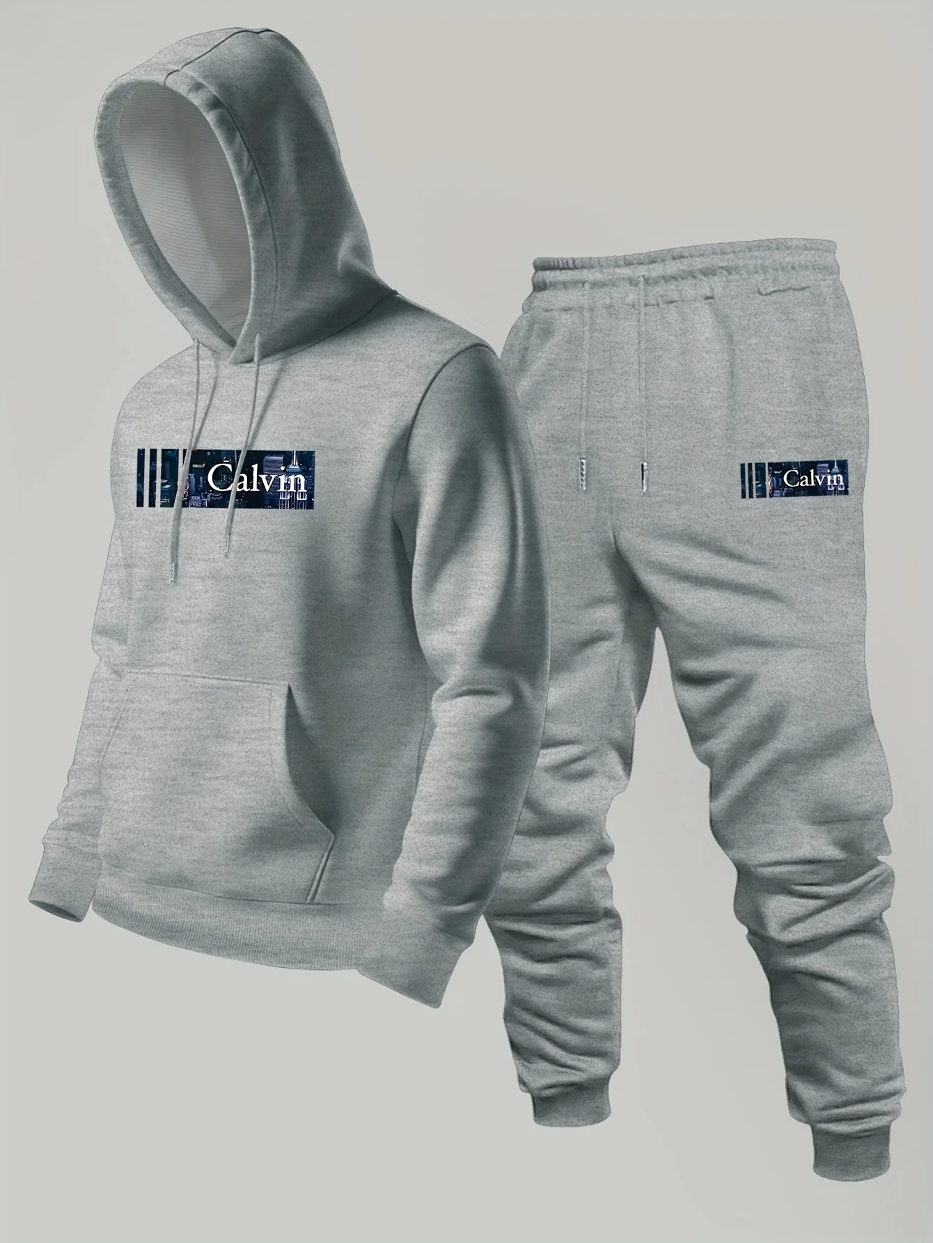 Carl Lettered Print Thick Sweatshirt, Men's Warmth-Resistant Casual Street Sports Daily Wear