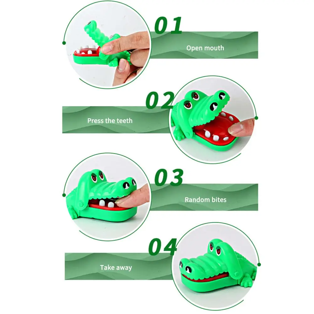 Crianças presente engraçado dentista novidade brinquedos mini mordendo mão jacaré crocodilo boca crocodilo brinquedos gags brinquedo mordida dedo jogo