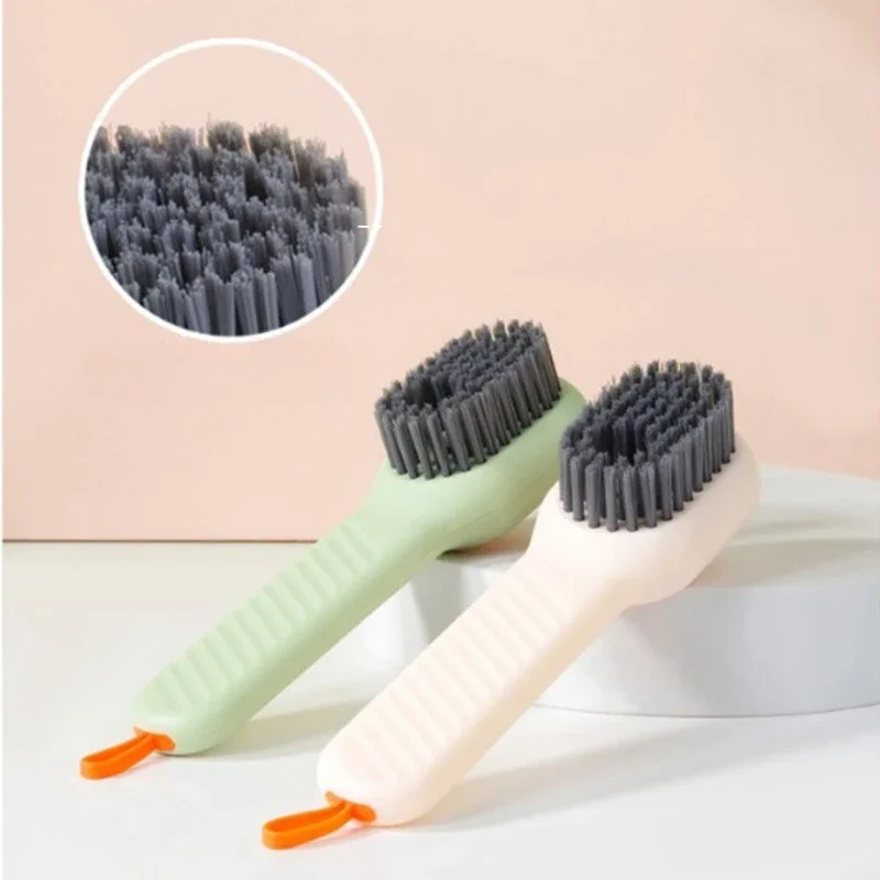 

Cleaning Brush Soft Bristled Liquid Shoe Brush Long Handle Clothes Brush Shoe Clothing Household Cleaning Tool