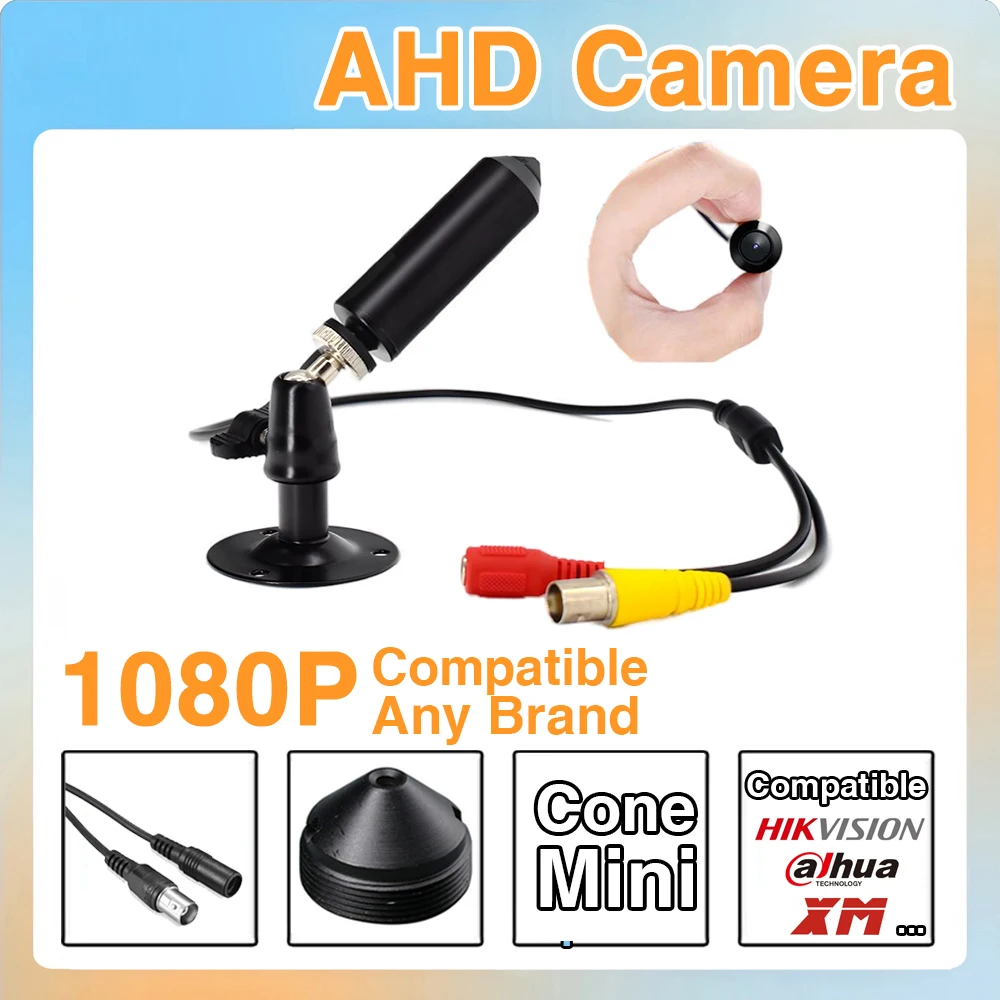 UK Hot-Sales 3.7mm Cone Lens Metal Bullet With Bracket Mini HD AHD CCTV CAMERA 1080P 2.0MP Waterproof IP66 Micro Small Security