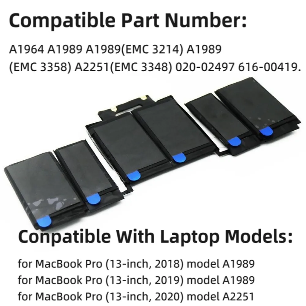Laptop Battery Compatible with Apple MacBook Pro 13-inch A1964 A1989 A2251 2018/2020 Models