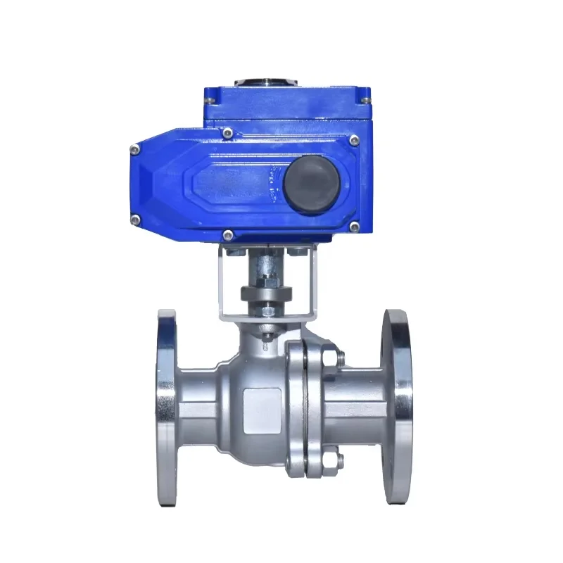 DN20 Flow adjust Electric stainless steel cast steel flange ball valve switch gasoline high temperature resistant ball valve