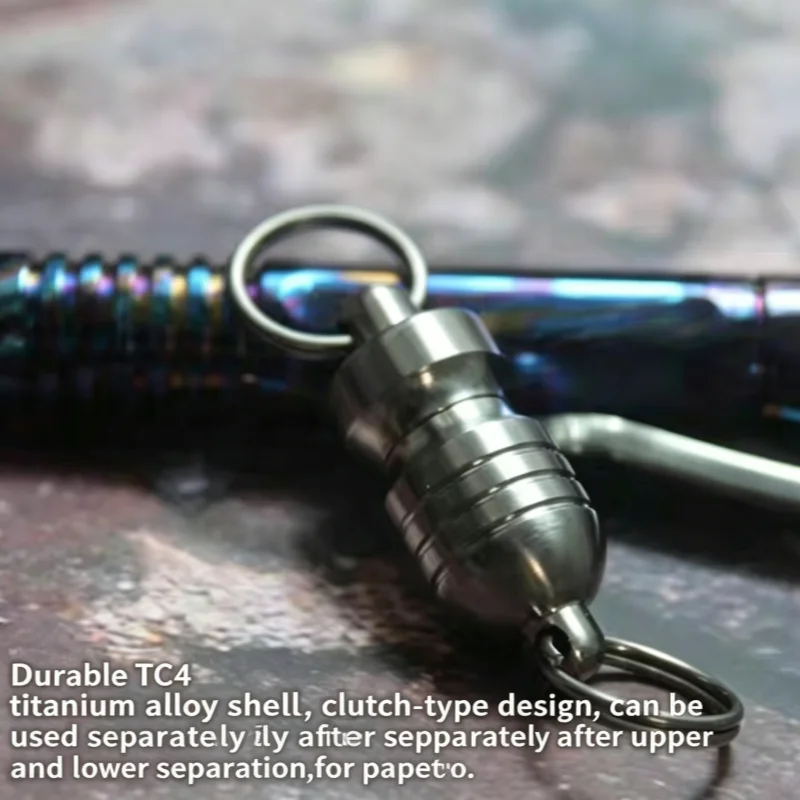 Tc4 Titanium Alloy Magnetic Quick-Release Buckle Keychain Accessory Edc Pendant Strong Magnetic Swivel Ring