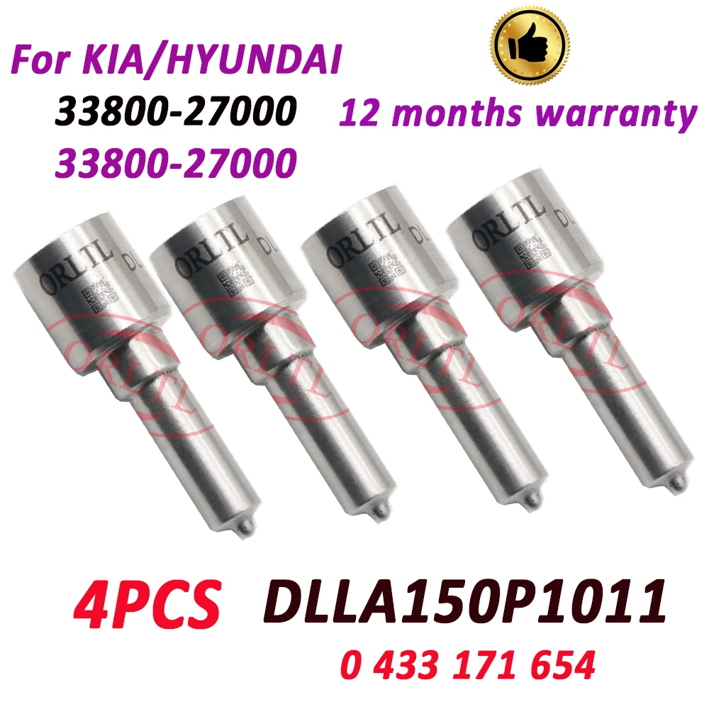 4 Pieces For F00TE0064N Injector DLLA150P1011 0433171654 Fuel Diesel Nozzle For KIA 0445110064 0445110101 0445110731