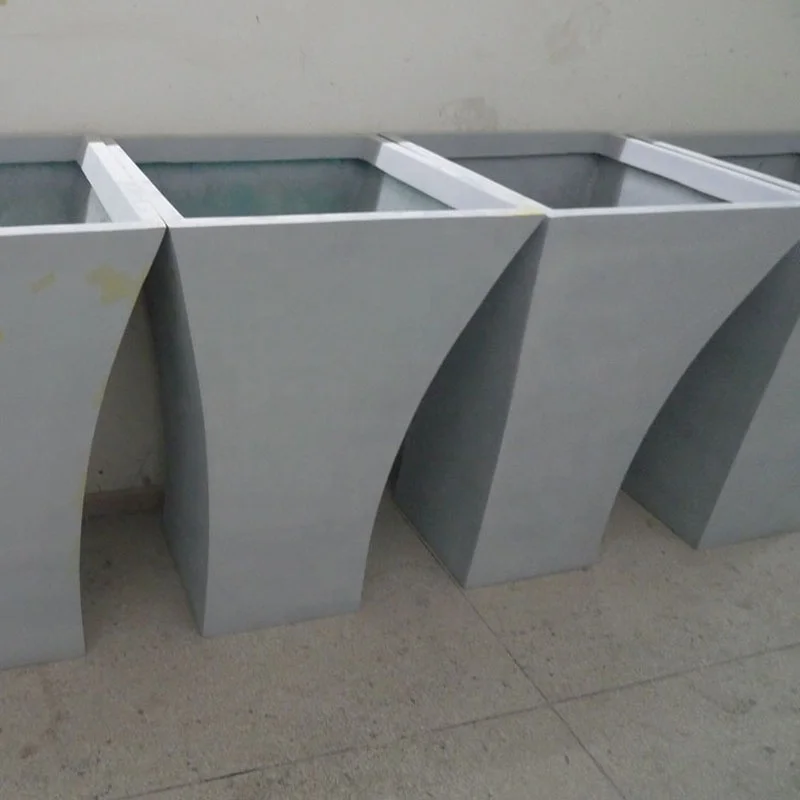 Z Perfect Quality Customizable Large Rectangular Fiberglass Model Planter Garden Tree Planting Colorful Waterproof BuddhismZ