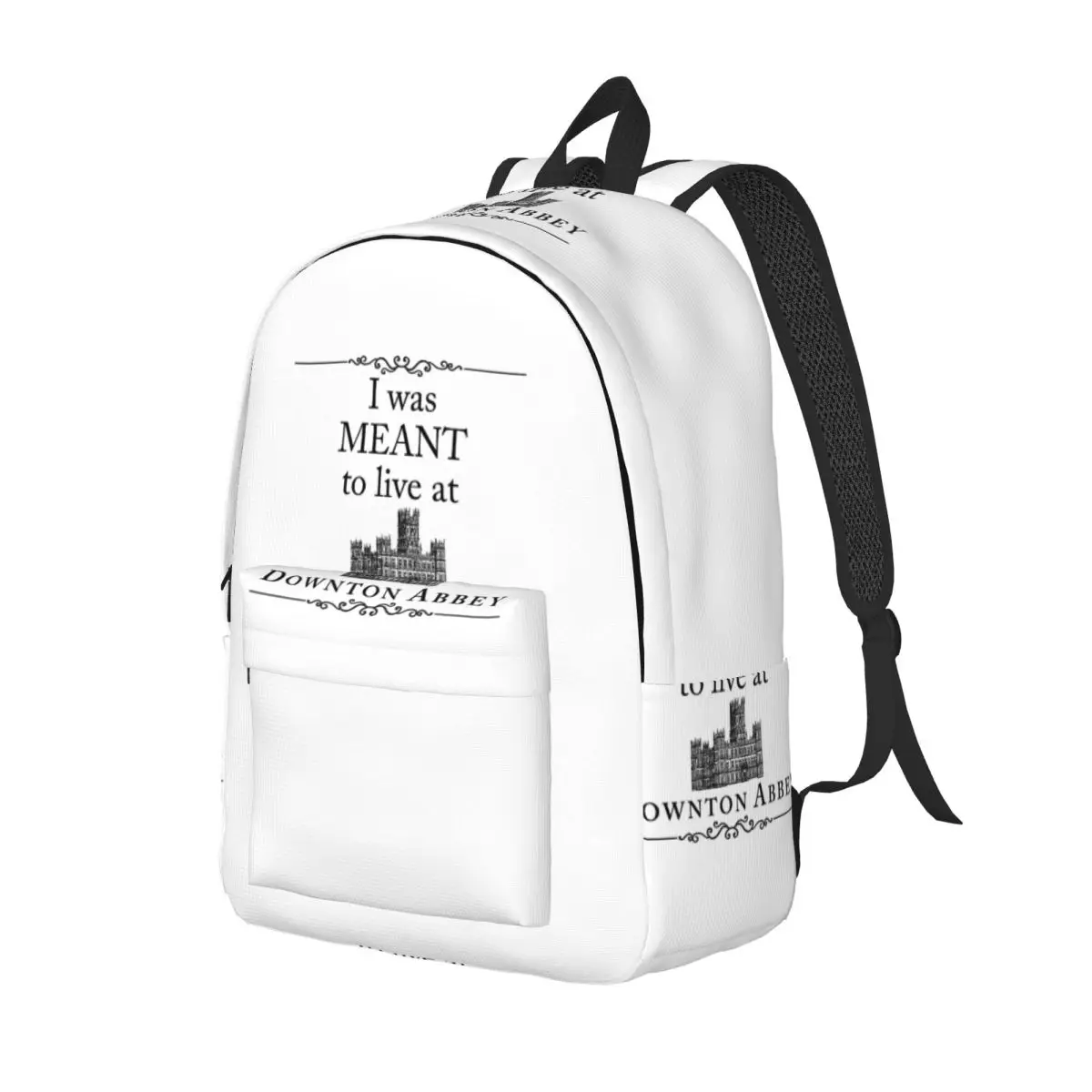 

I Was MEANT To Live At Downton Abbey Backpack Daypack Large Capacity Children BookBag School Bag Shoulder Bags for Men Women