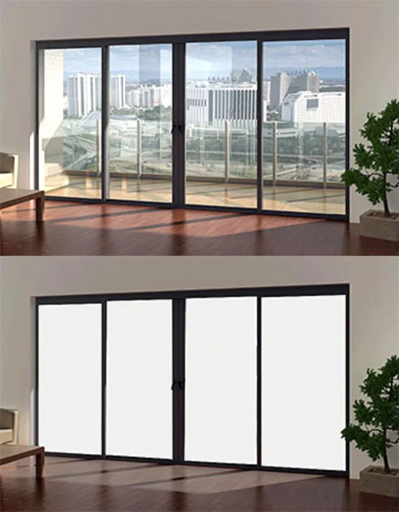 

Intelligent Glass Building Electric Privacy Window Dimmable Glass Tint Smart Glass Film Switchable Pdlc Decora