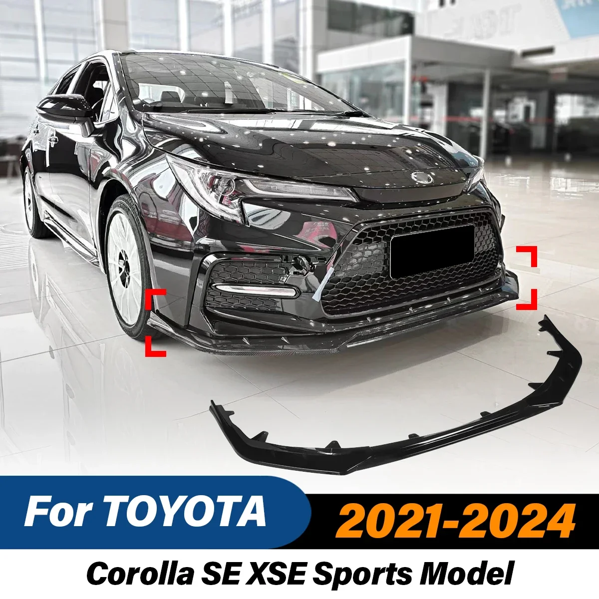 

For Toyota Corolla SE XSE Sports Model 2021 2022 2023 2024 Front Bumper Splitter Lip Diffuser Surround Spoiler Guard Body Kit