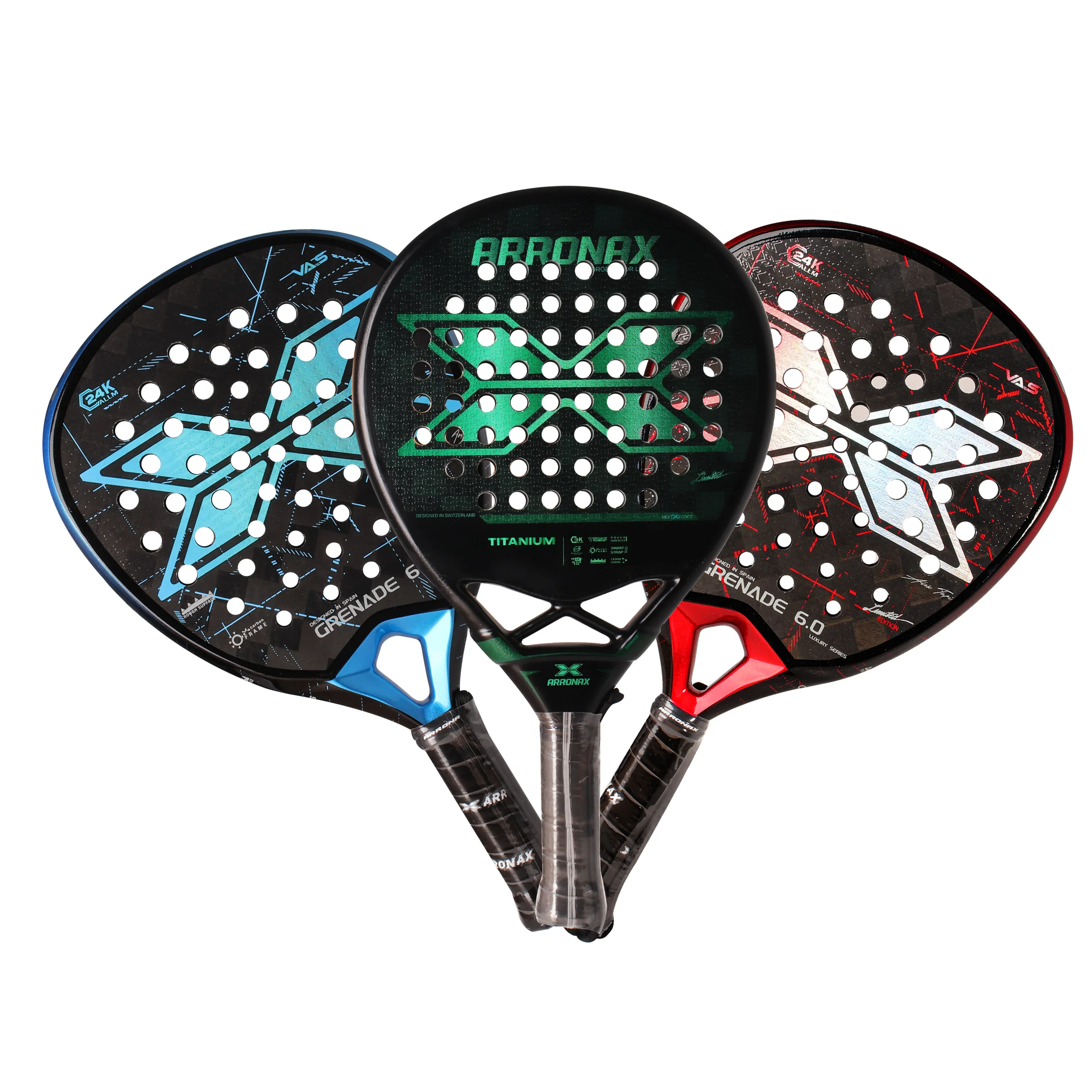 ARRONAX 18K 24K Paddle Racket Carbon Fiber with EVA Memory Paddle Tennis Racquet Paddle Shovel Sports Racquet Lightweight