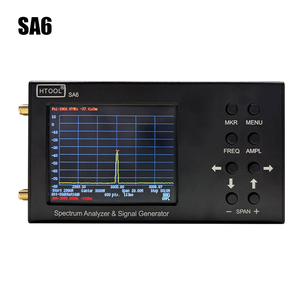 SA6 HTOOL-SA6 Spectrum Analyzer Chinese-English-Russian System 6GHz 35-6200MHz Signal Generator Radio Signal Measurement