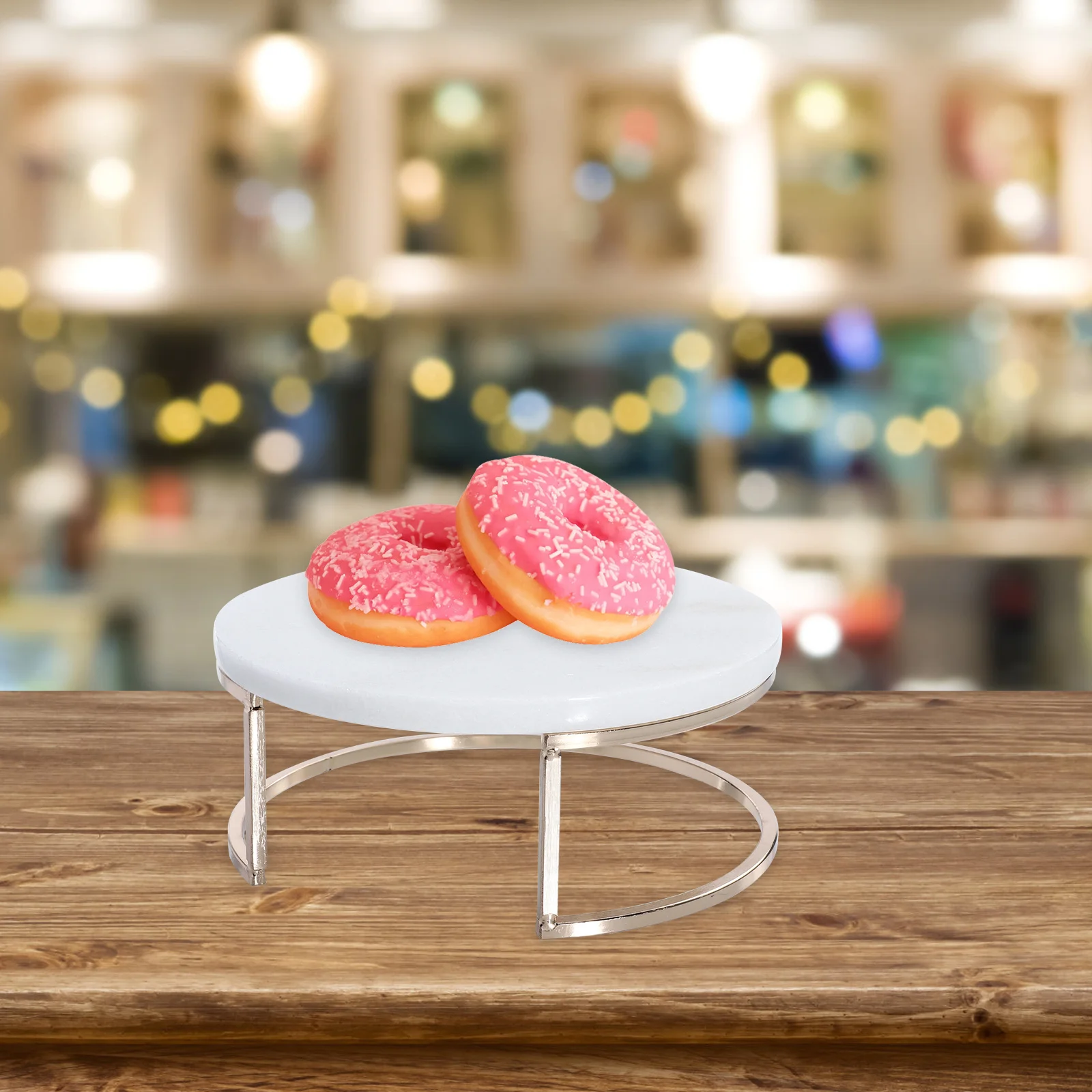 

1Pcs Marble Decorative Cake Holder Thick Base Stable Cake Stand for Dessert Display Cupcakes Cookies Pastries Snacks
