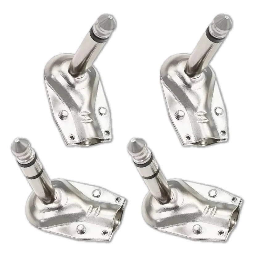 

6.35MM Stereo Mono Right Angle Suitable Plug for Making Patch Cables Audio Connector