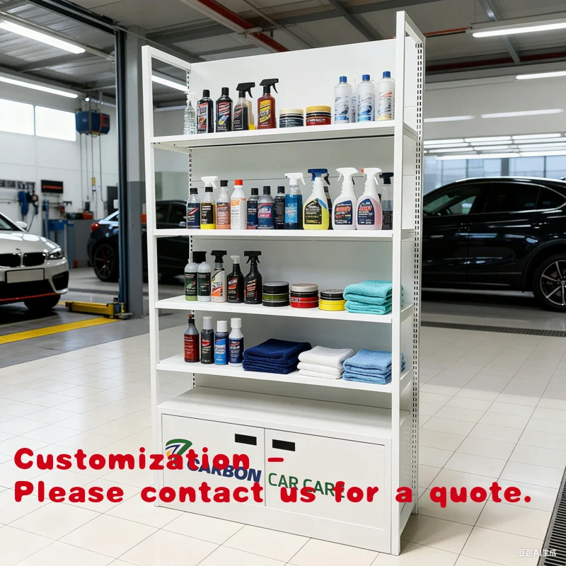 Customize.Xingye Factory Metal Four Column Adjustable Automotive Care Products Display Rack Storage Rack Store Shelf Shelves