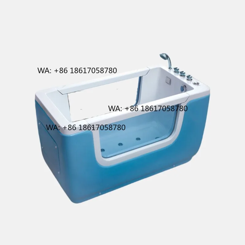 Walk in Acrylic Baby Tub Rectangle Bath for Old People Shower Space Saving Small Design Whirlpool Bathtub