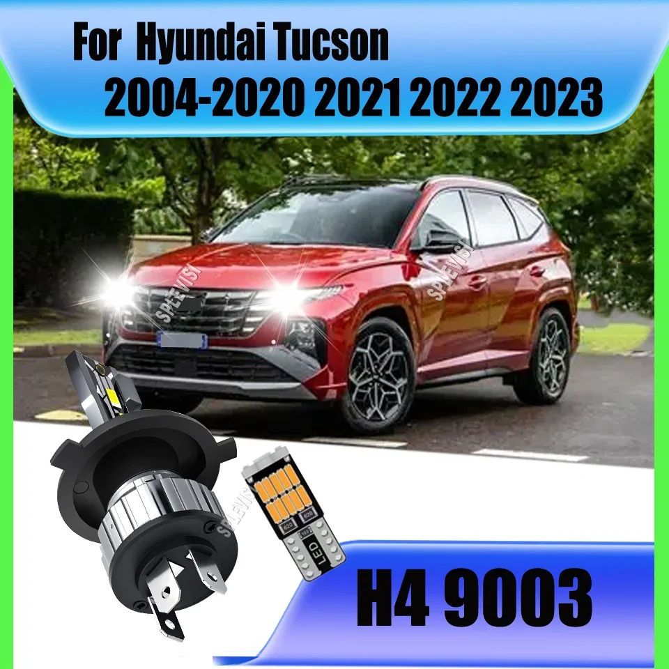 H4 9003 LED Car Headlight Excellent Heat Dissipation For Hyundai Tucson 2004 2005 2006 2007 2008 2009 2010 2011 2012 2013-2023