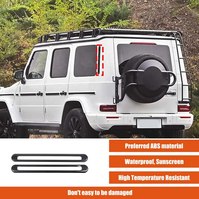 

x2 ABS Plastic Carbon fiber pattern Car Window Exterior Rear Side Air Vent Decoration For Mercedes Benz G-Class W463 2025