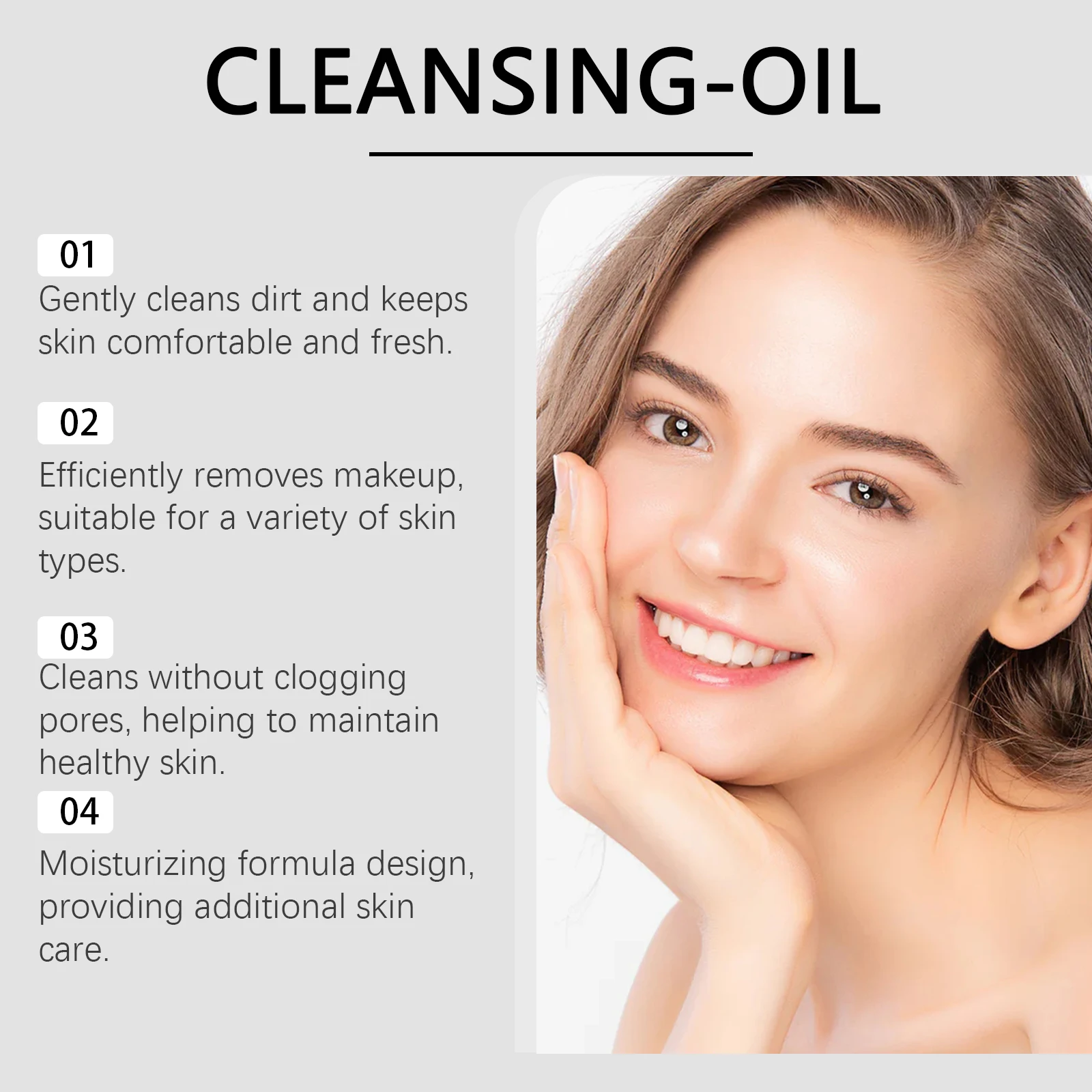 Cleansing Oil Removes Facial Makeup, Dirt,and Oil,purifies Pores,nourishes,moisturizes,brightens,and Removes Makeup Skincare