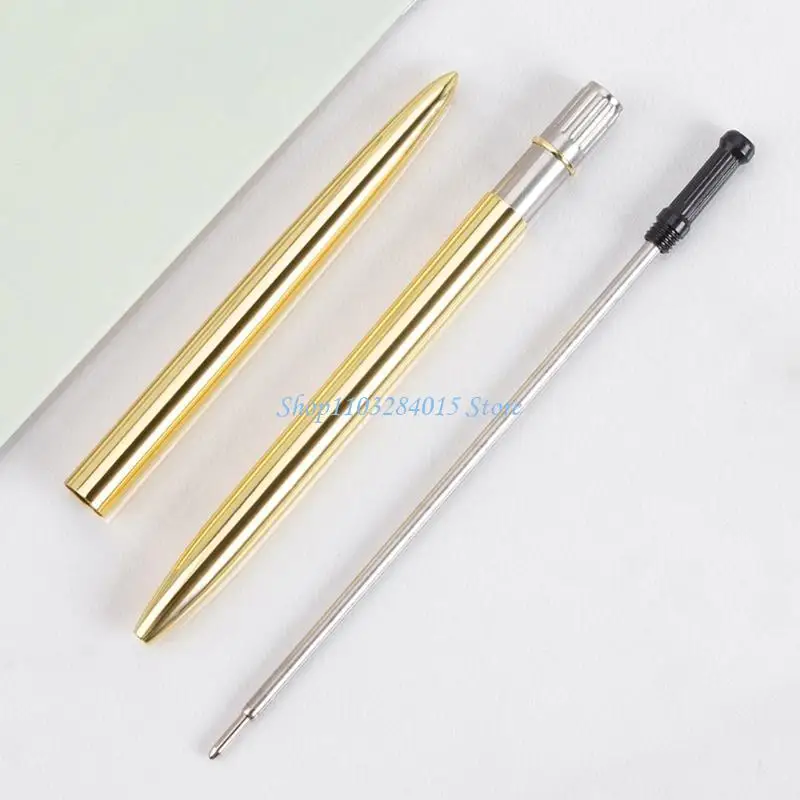 

R6FF 6Pcs Twist Action Ballpoint Pen Long Metal Ballpoint Pen Office Writing Pen