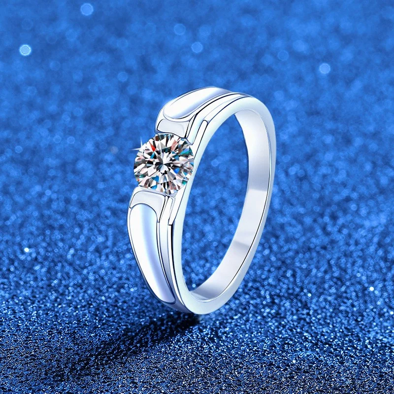 JR100 Lefei Fashion Luxury Trendy Classic Moissanite Single Round Ring Charm Women s925 Silver Party Elegant Jewelry Charm Giftm 5