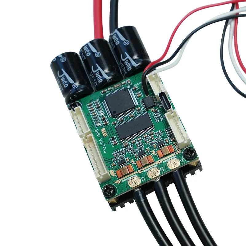 HOEYI MINI V6.7PRO HYESC6.7PRO يعتمد على VESC مع المشتت الحراري المؤكسد من الألومنيوم لمحرك FOC بدون فرش VESC6