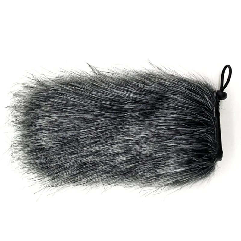 Microphone Windscreen Cover Furry Windscreen Wind Cover Windproof Microphone Sleeve 9-24cm for Interview Microphone 96BA