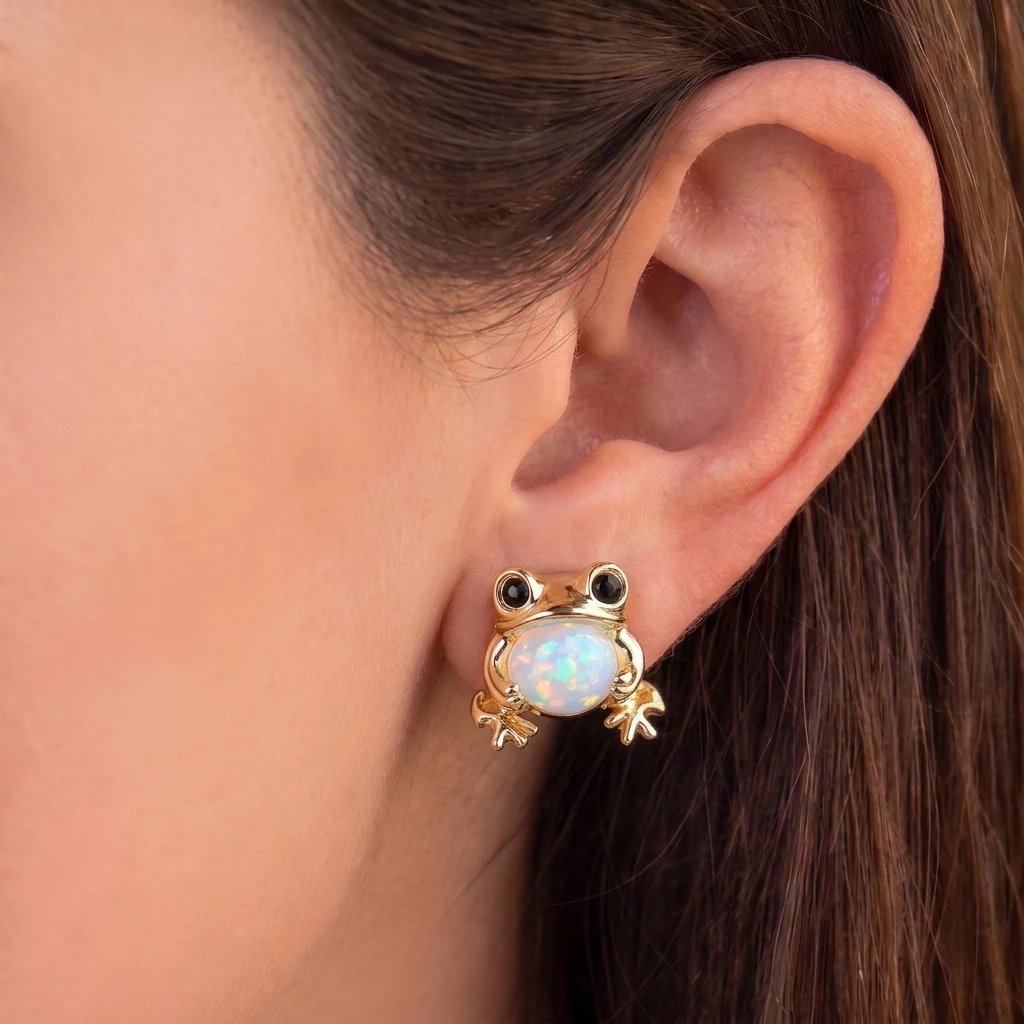 Adorable Sweet Frog Penguin Design Earrings for Ladies Elegant Animal Studs Fashion Jewelry Gift for Parties And Festivals