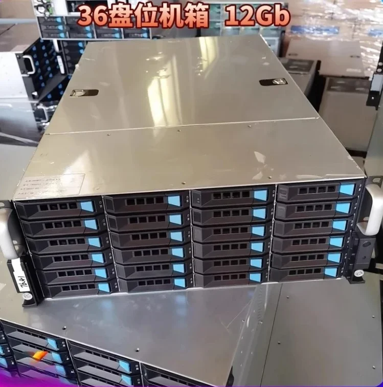 4U 8U Rackmount Serverchassis 24 36 48 Baai Hoge Dichtheid Opslag Enterprise 80% nieuw