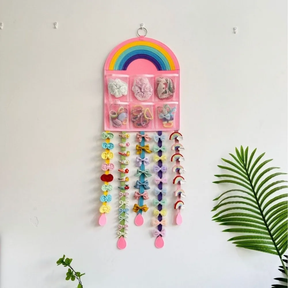 

Large Capacity Hairpin Display Rack Space Saving Nordic Style Hair Clip Storage Bag Room Storage Wall Hanging