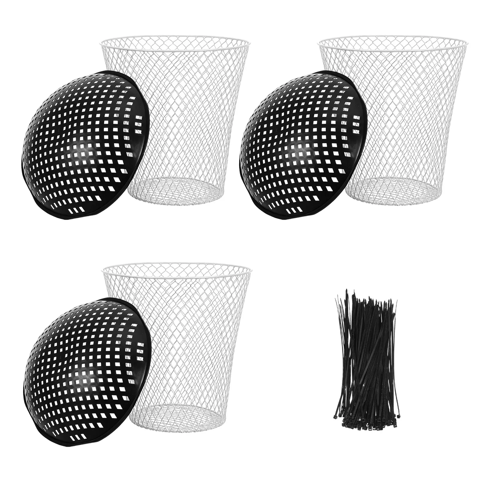 1Set Outdoor Worm Compost Bin in Ground Composter Ventilated Mesh Lid Kitchen Food Waste Recycling for Garden Vegetable Beds