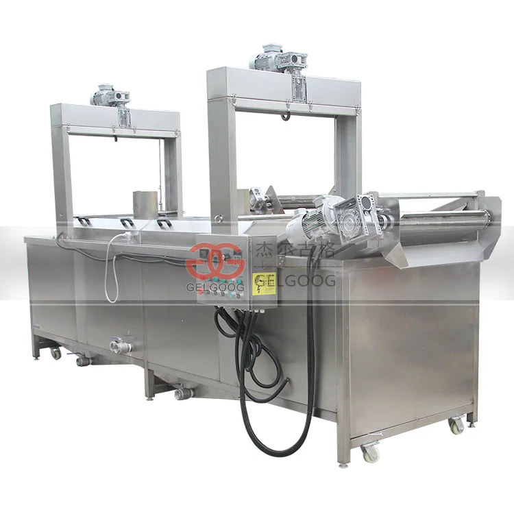 المهنية الصناعية التلقائي آلة المقلاة المكسرات السمبوسة الفول السوداني البطاطس المقلية بلانتين رقائق البطاطس آلة القلي