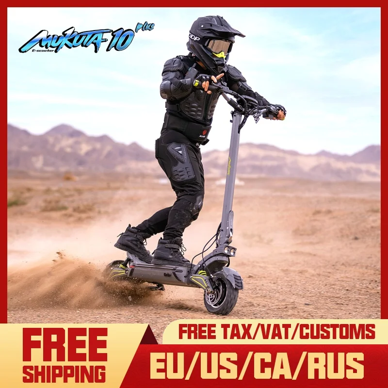 MUKUTA 10 Plus Dual Motor Off-Road Electric Scooter Foldable 10-Inch 60V Adult VSETT 10+ T10-DDM ZERO 10X DUALTRON All-Terrain