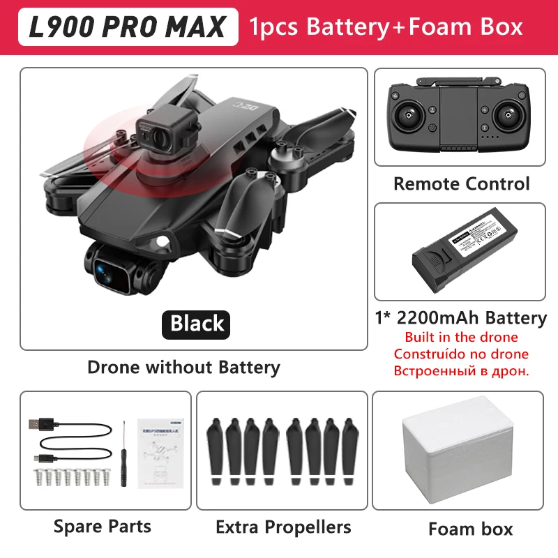 L900 Pro SE MAX GPS Drone 4K Professioneel Met Camera WIFI 360 Obstakel vermijden FPV Borstelloze Motor RC Quadcopter Mini Drone
