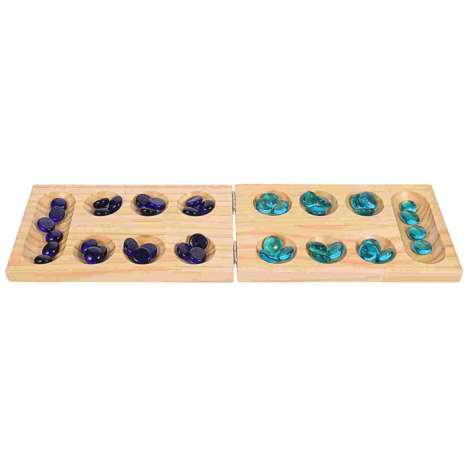 

Mancala Pocket Size Training Chess Kids Toy Set Educational for Wooden Plaything Game