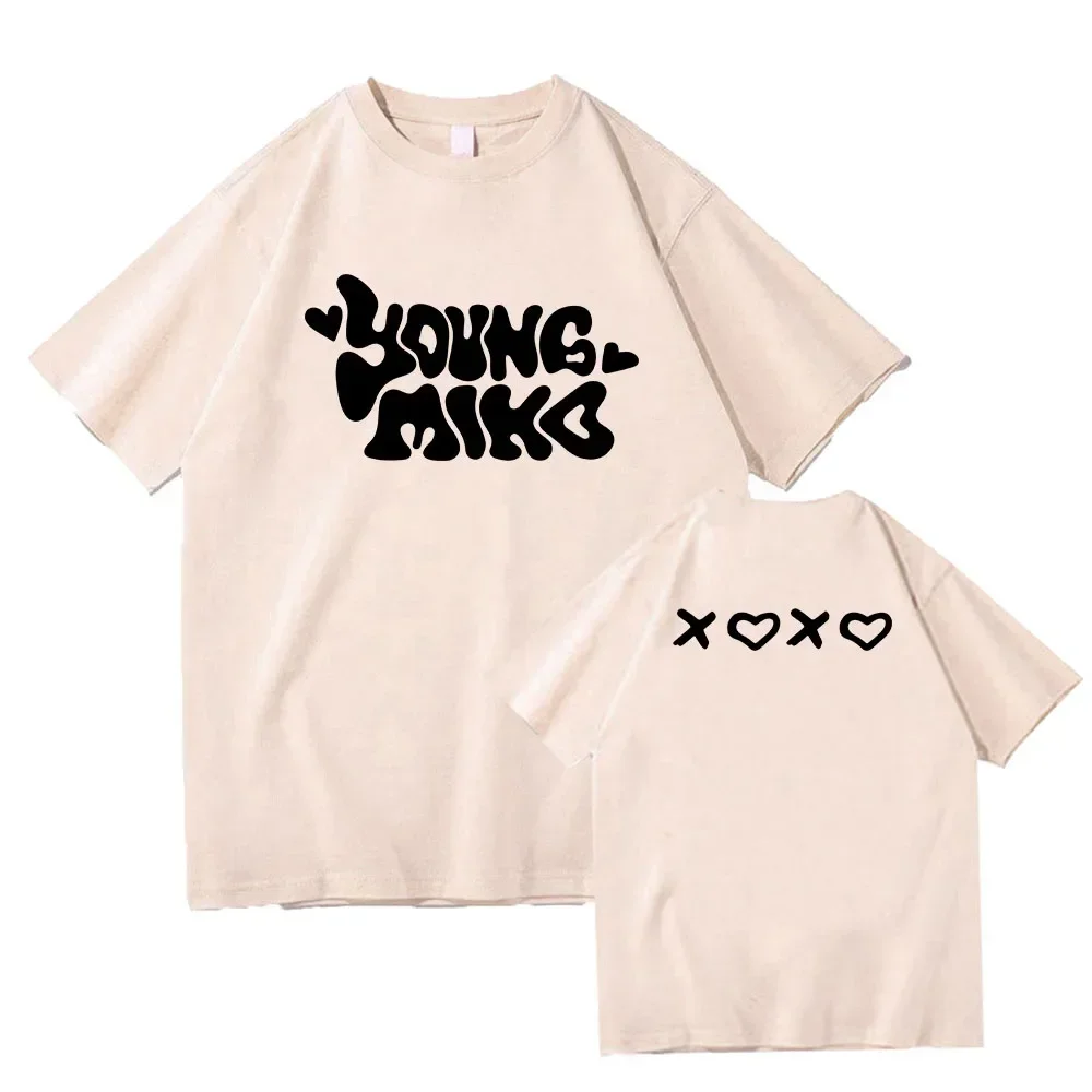 XOXO Tour 2024 Concert Printing T-shirts Baby Miko YoungMiko Graphic Tee-shirt Cotton High Quality Women/Men Tshirts Summer Tees