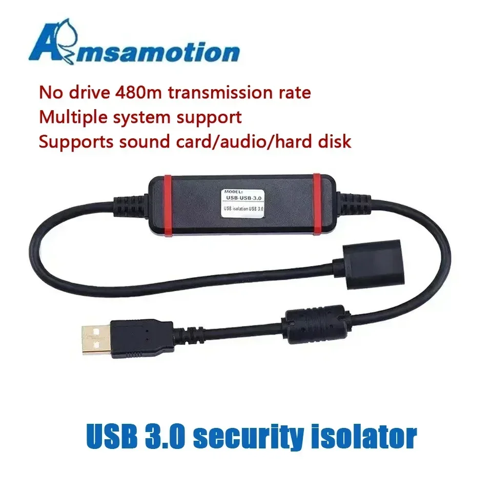 

AMSAMOTION USB-изолятор Высокоскоростной оптрон промышленного класса 3.0, цифровой сигнал, модуль изоляции мощности звука, 480 м
