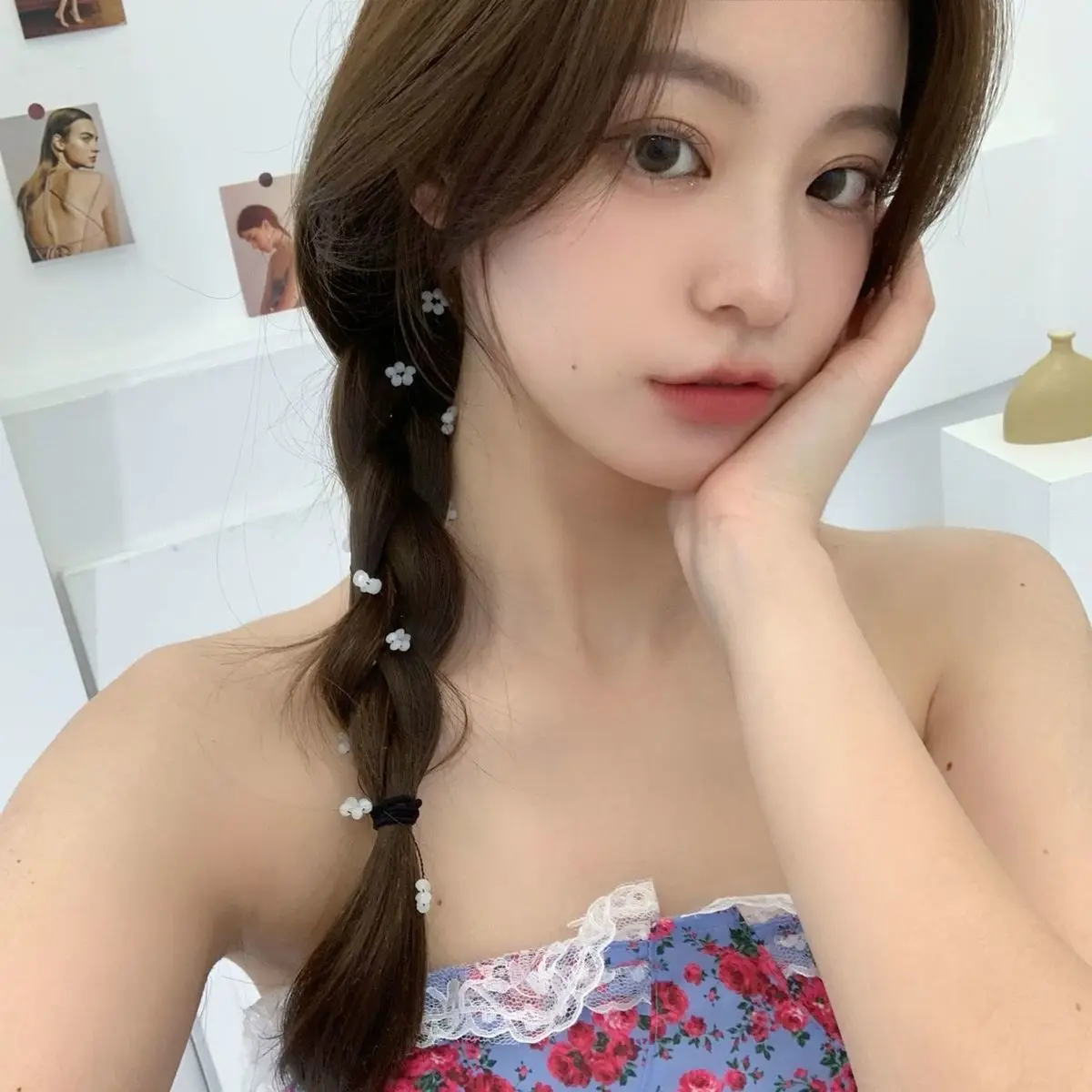 

Аксессуары для волос с милыми цветами в корейском стиле, боковые плетеные веревочные цепочки для волос, украшения для волос, простые в использовании инструменты для укладки для Волос