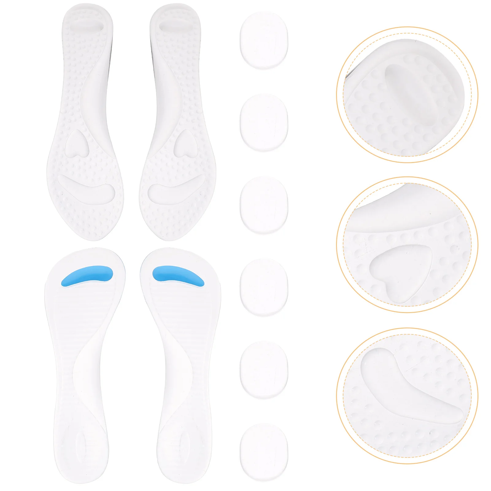 

10pcs High Heel Insoles Gel Cushion Inserts Women Pads Shoe Insoles Comfort Breathable Non Slip Soft Protector