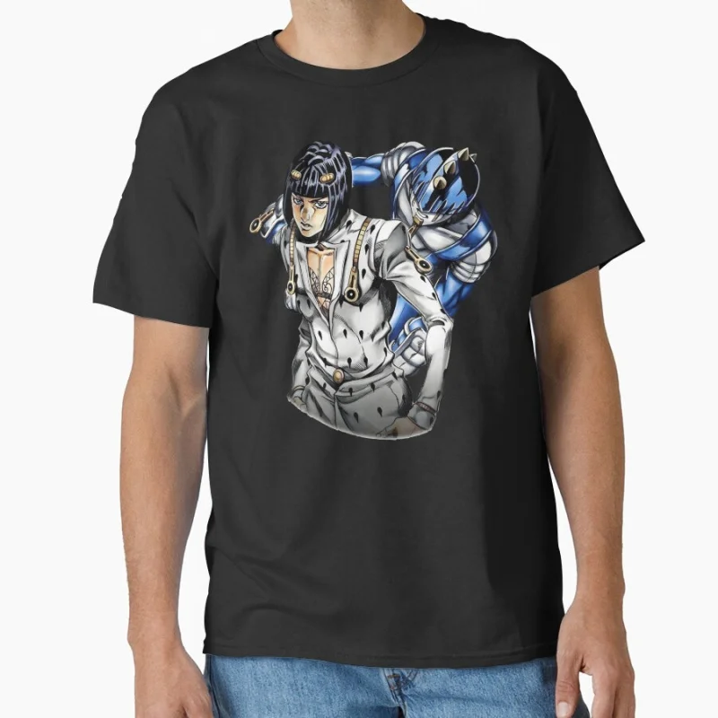 

JOJO Zipper stand user JJBA 80s Manga Jojos bizarre adventure Anime t shirt for men Large size Tops S-6XL 100% cotton Clothes
