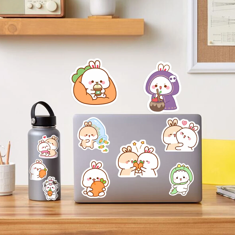 Cute Cartoon Rabbit Stickers Kawaii Bunny DIY Kid Toys Gift Decorative Decal for Scrapbook Diary Phone Laptop Luggage Waterproof