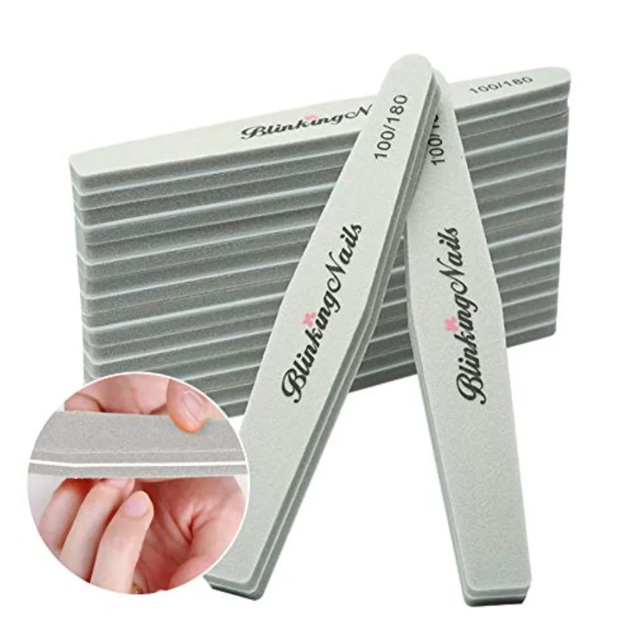 

Sponge Nail File and Buffers 10Pcs for Nail Art Care Double Sides Design 100/180 Grit Nail Buffer Professional Manicure Nail To