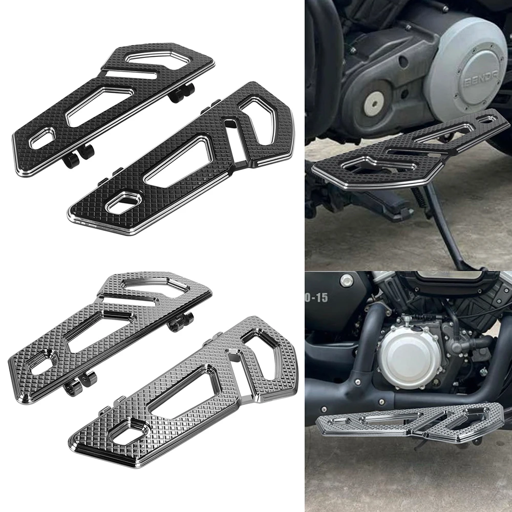 

Motorcycle Front Driver Floorboards Foot Boards CNC Aluminum For Harley Touring Road King Softail Dyna FLD