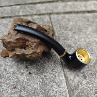 2025 new popular  mini portable small pipe resin bending simple novice practice pipe smoking accessories