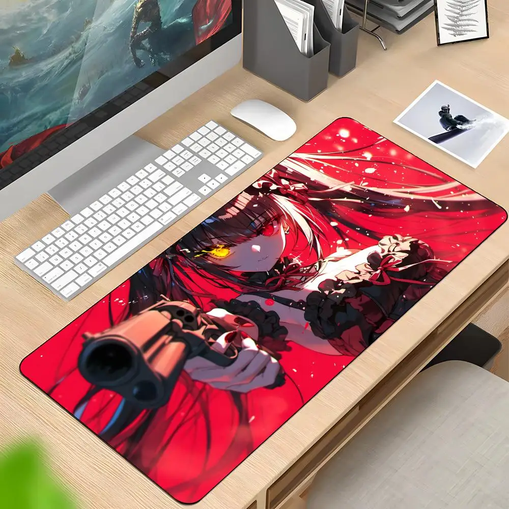 

Аниме Tokisaki Kurumi коврик для мыши резиновый противоскользящий коврик для клавиатуры 40x90 см коврик для мыши игровые аксессуары XXL офисный компьютерный коврик