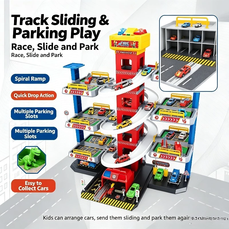 9-Layer Electric Track Parking - Kids Toys Boys review and price