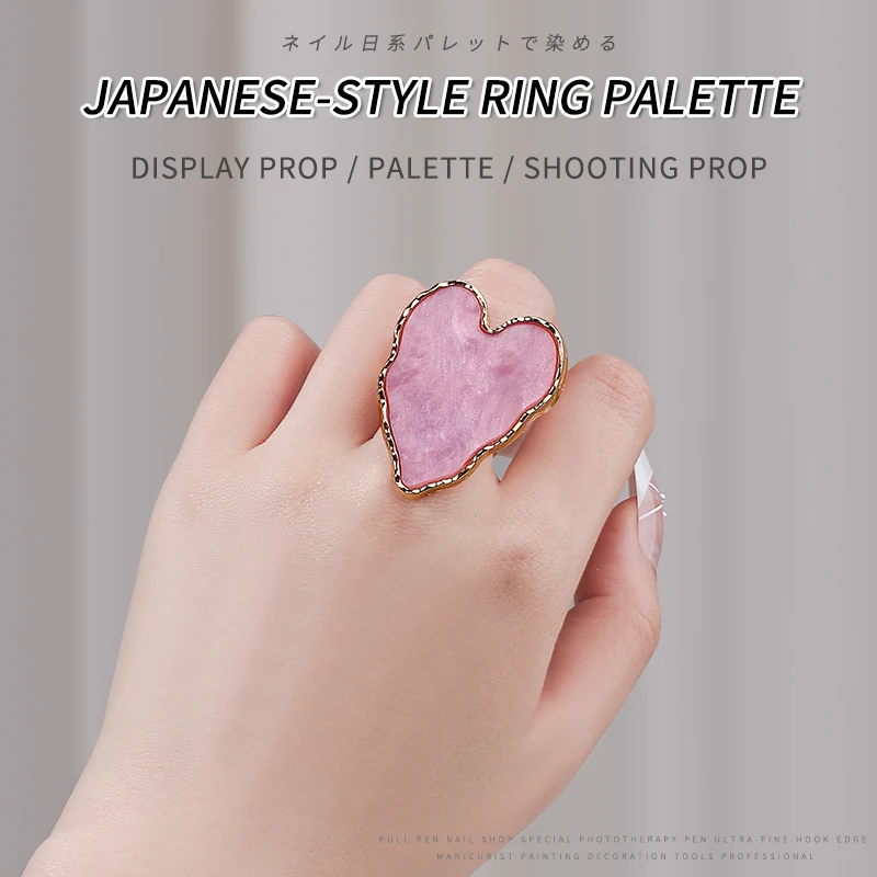 Nail Palette Mixer Ring for Gel Polish Varnishes Art Manicure Supplies Tools Accessories Stylist Tech Nails Display Samples
