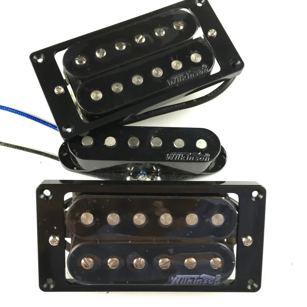 Wilkinson Humbueker Double Row Open Electric Guitar Humbueker Pickups Set Black Made IN Korea