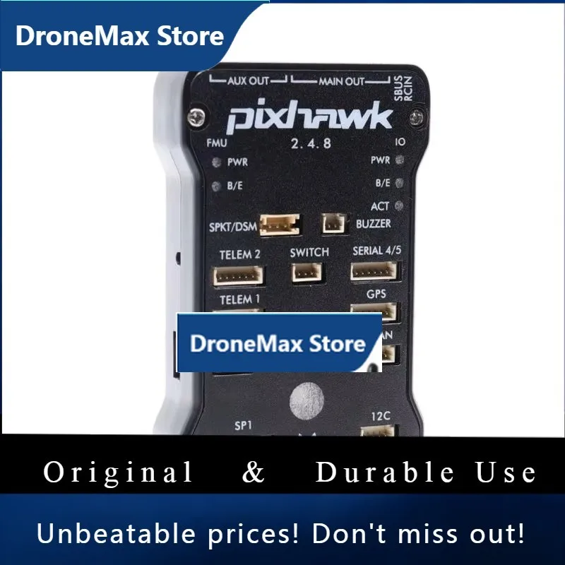 DroMaRctosky Pixhawk PX4 PIX 2.4.8 32 Bit Flight Controller 4G SD + M8N GPS +saftey Button+ Buzzer