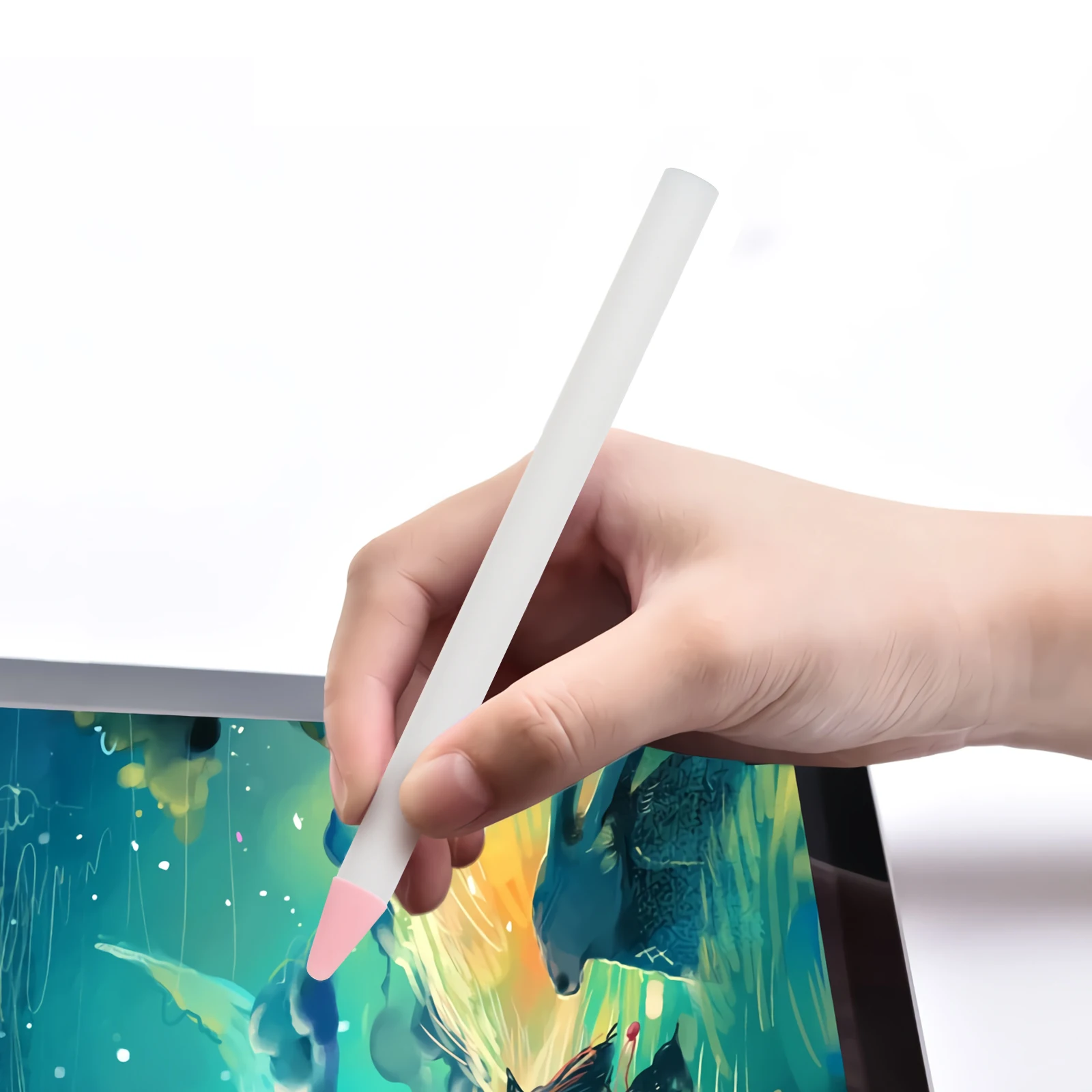 

4 Boxes Tip Cover Touch Screen Silicone Stylus Pen Cover Pen Silicone Protector Reusable Compatible Pencil Hat Smooth